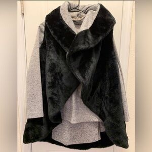 1960”S VINTAGE ALFRED WERBER 3 PIECE SET SKIRT, TOP AND FUR TOP COAT